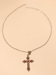 1 Cross Necklace - Multicolor - View 4
