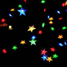LED star light christmas light decoración interior y exterior para el hogar, modelo solar 5M largo 20 luces color light string - Multicolor - Ver 5