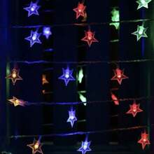LED star light christmas light decoración interior y exterior para el hogar, modelo solar 5M largo 20 luces color light string - Multicolor - Ver 4