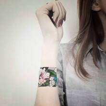 10 Unids/pack Unisex Brazalete Y Pulsera Patrón Tatuaje Temporal Pegatinas - Multicolor - Ver 7