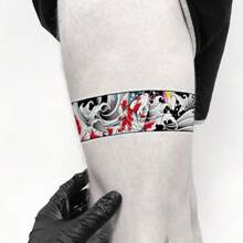 10 Unids/pack Unisex Brazalete Y Pulsera Patrón Tatuaje Temporal Pegatinas - Multicolor - Ver 8