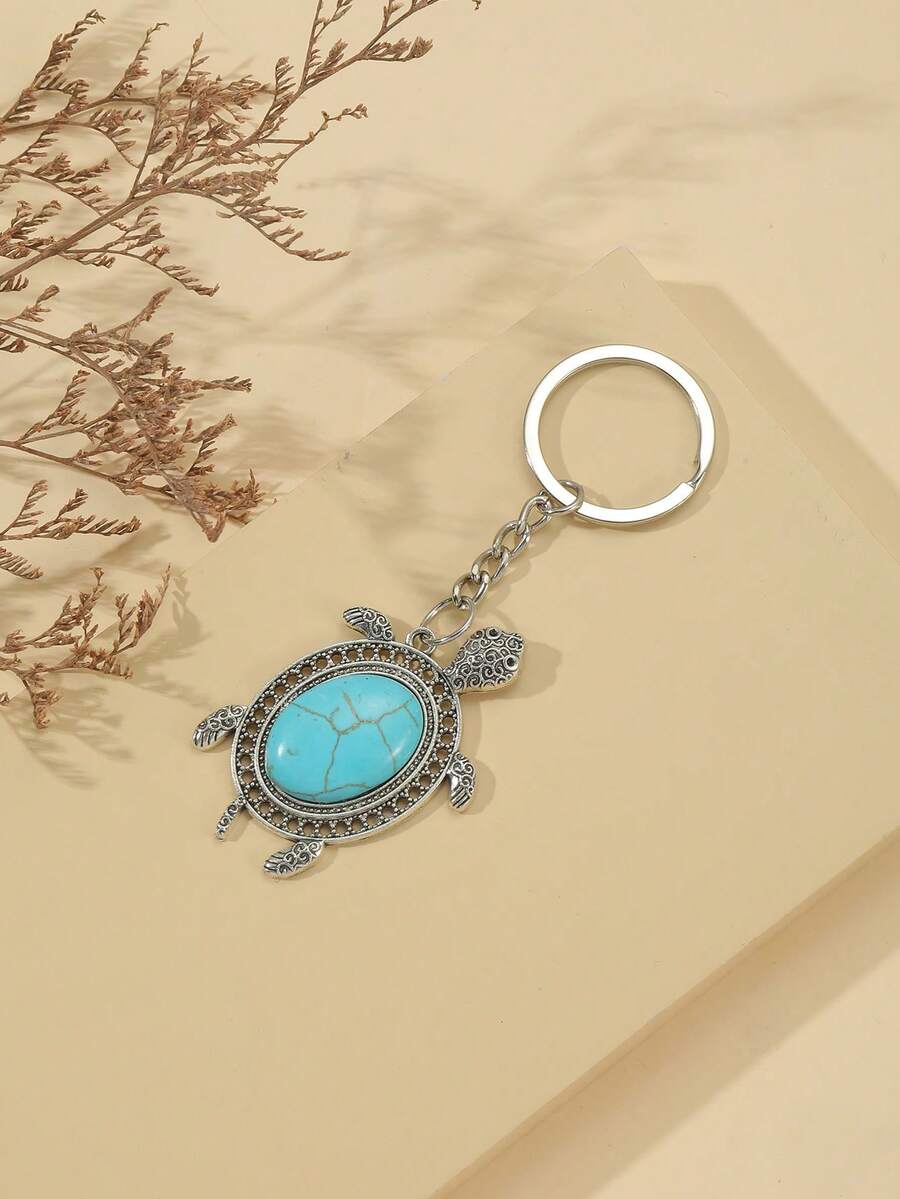 Unisex Alloy Culture Turtle Shaped Keychain - Multicolor - View 1