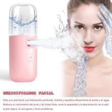 2 Piezas Nano Humidificadores Faciales, 30ml Mini Humidificador Facial Portátil USB Práctica Máquina para el Cuidado de la Piel para Hidratación Facial, Cuidado de la Piel, Maquillaje (Rosa y Blanco) - Rosa y Blanco - Ver 2