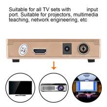 RF To HDMI-Compatible All Standard Converter Analog TV Receiver Adapter Remote Control 100-240V (USS) - Gold - View 6
