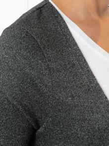 TE AMOMO Tunica Casual Con Frente Abierto Jareta Ajustadora - Gris Oscuro - Ver 5