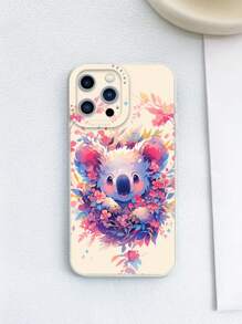 1pc Cute Koala Pattern Tpu Phone Case Compatible With IPhone And Samsung - Multicolor - View 4