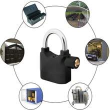 Candado Con Alarma De Alta Seguridad multiusos - Negro - Ver 3