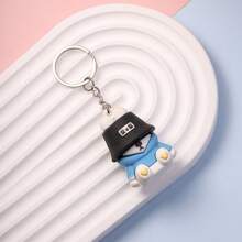 4入組女士男士軟橡膠兔子掛飾鑰匙扣可愛卡通魅力時尚風格汽車鑰匙扣包掛飾派對禮物,適用於最好的朋友女友兒子女兒 - 彩色 - 查看 6