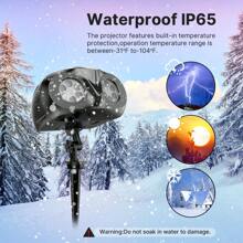 Christmas Snowfall Projector Lights, Owl Shape Outdoor Highlight Landscape Dynamic LED Snowflake Projection Lamp for New Year - Black - View 5