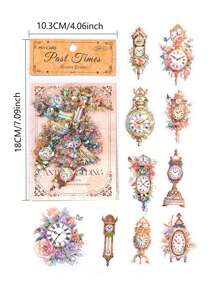 20pcs/Pack Antique Gold Foil Decorative Stickers For Diy Hand Account, Scrapbooking - Multicolor - View 5