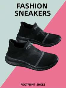 男士時尚實心底板運動鞋,黑色爸爸包運動跑步鞋,適用於跑步、步行、運動