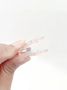 4 件裝（顏色隨機）創意塑膠手形夾,馬卡龍色,可愛迷你手掌設計收納夾,滿足輕鬆便攜式辦公室、學習或文具需求 - 彩色 - 查看 4