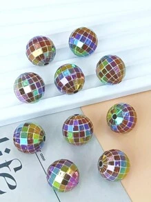 10 cái Đúng mốt Óng ánh Hạt tròn Với Thẳng Lỗ Đối với DIY Dây chuyền , Phụ kiện tóc , Cái túi Đồ trang trí - màu nâu - Xem 8