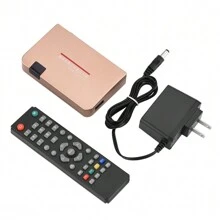 RF To HDMI-Compatible All Standard Converter Analog TV Receiver Adapter Remote Control 100-240V (USS) - Gold - View 1