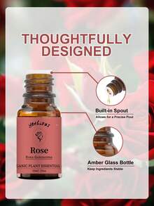 1pc Plant Aromatherapy Essential Oil Rose - Red - View 3