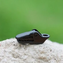 10 件/包戶外露營帳篷防水布夾,防風鱷魚牙夾固定配件 - 黑色 - 查看 10