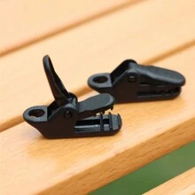 10 件/包戶外露營帳篷防水布夾,防風鱷魚牙夾固定配件 - 黑色 - 查看 8