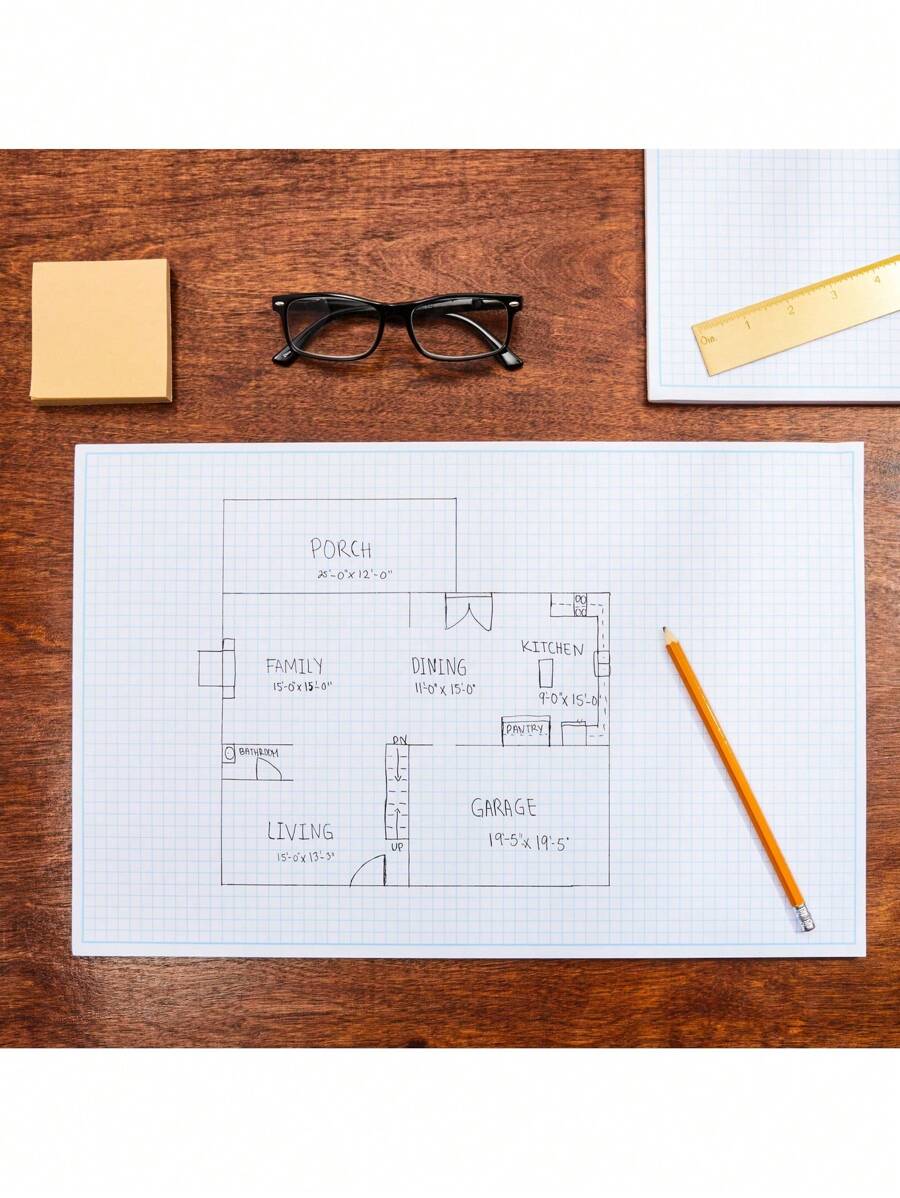 2 Pack Engineering Graph Paper Pads, 11x17 Quadrille Grid Paper for ...