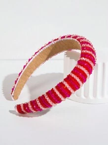 1入手工水晶裝飾情人節女士髮箍 - 粉色 - 查看 5