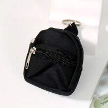 1 Piece Of Unisex Student Coin Canvas Bag Cute Keychain Mini Storage Bag Keychain Suitable For Gifts For Friends, Family, Classmates, Couples And Sisters