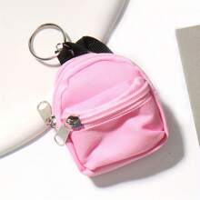 1 Piece Of Unisex Student Coin Canvas Bag Cute Keychain Mini Storage Bag Keychain Suitable For Gifts For Friends, Family, Classmates, Couples And Sisters