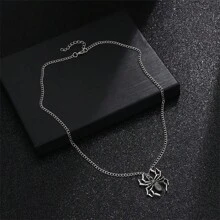 仿真蜘蛛项链男女朋克时尚昆虫吊饰街头风格颈链 DIY 珠宝派对礼物 朋克蜘蛛吊坠项链女式复古立体几何昆虫形项链首饰配件 - 彩色 - 查看 5