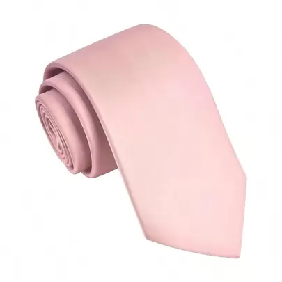 1条纯色缎面领带，男士纯色领带，适合商务和婚礼场合（7厘米）