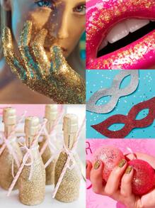 3 Pieces Set (7-Color Glitter Powder + 1 Bottle Of Gel + 1 Brush) Glitter Powder For Makeup On Body, Hair, Face, Eyes, Lips, Nails. DIY Glitter Accessory For Parties, Music Festivals, Beauty Revelries. - 7 layer suit H - View 7
