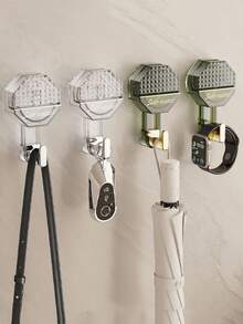 1入組灰色真空吸盤掛鉤,掛在牆上的衣服/毛巾掛鉤具有強力粘合力,適用於浴室和臥室,適合掛起長袍/海綿,無痕勾子 - 灰色 - 查看 11