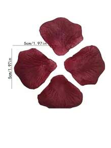 500pcs Artificial Rose Flowers - Burgundy - View 3