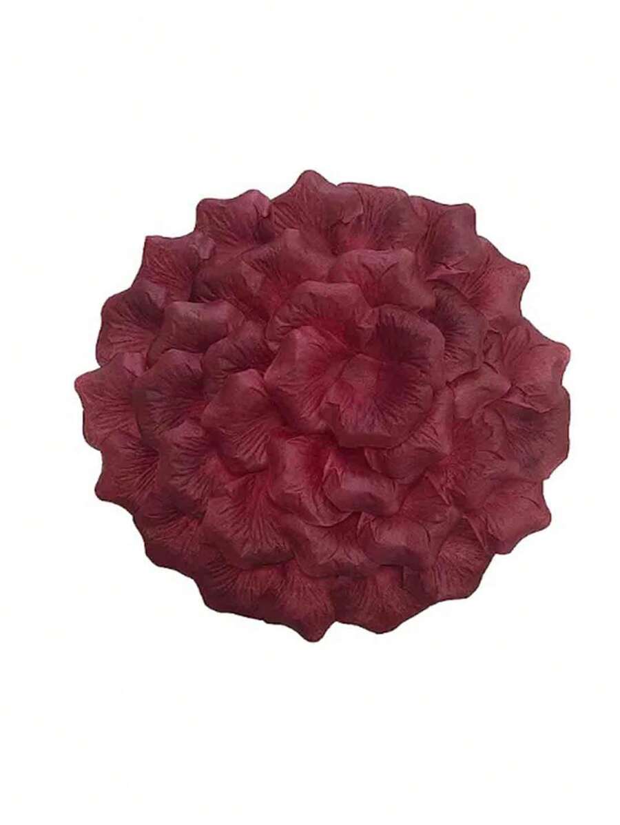 500pcs Artificial Rose Flowers - Burgundy - View 1