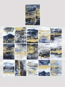 30pcs/Pack Dreamy Marbled & Sand Pattern Background Material Paper For Diy Collage Decoration - Multicolor - View 7