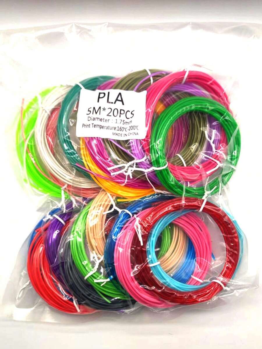 3d Pen Exclusive Pla Filament, 20 Colors, 100m In Total (5m/roll ...