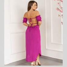 Women Dresses - Rose Red - View 2