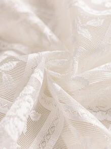 1pc Bright Silk Small Flower Lace Tablecloth Polyester Fiber Sofa Tv Cabinet Decoration - Beige - View 6