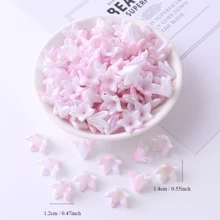 Xấp xỉ 70 cái/gói 50g Mới Biến đổi dần Acrylic Hạt Lý tưởng Để làm đồ trang sức DIY , Phụ kiện tóc Và Đồ trang trí - Hoa huệ kem Mapei - Xem 8