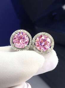 Thời trang Sáng bóng Tim Bông tai stud Thanh tú Đồ trang sức Buổi tiệc Ngày lễ Đồ trang trí Quà Tặng Cô Gái 1 đôi - trái tim trắng - Xem 6