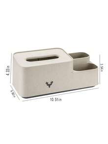 1 Soporte Creativo Para Caja De Pañuelos, Organizador De Control Remoto, Caja De Almacenamiento De Escritorio Para Mesa De Centro De Sala De Estar, Adecuado Para Almacenamiento De Escritorio En El Hogar Y Caja De Pañuelos - Multicolor - Ver 2