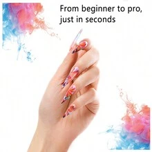 Gloz 12種顏色綻放凝膠指甲油,淺粉色凝膠指甲油使擴散效果墨水和水彩油畫浸泡指甲凝膠diy指甲藝術設計 - 粉色 - 查看 6