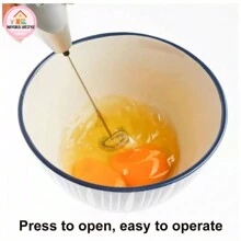 Electric Egg Beater, Kitchen Baking Tool, Mini Coffee Mixer, Automatic Frother, Battery Operated - Multicolor - View 5