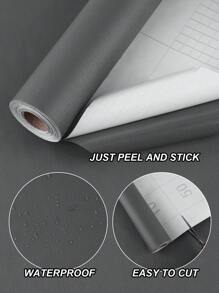 1 Rollo De Papel Tapiz Auto-adhesivo A Prueba De Agua Y Humedad Con Relieve 3d En Gris Oscuro Para Pared Del Dormitorio, Renovación De La Sala Del Dormitorio, Empalme Sin Costuras Con Decoración Del Hogar Minimalista Moderna Y Gruesa - Gris Oscuro - Ver 6