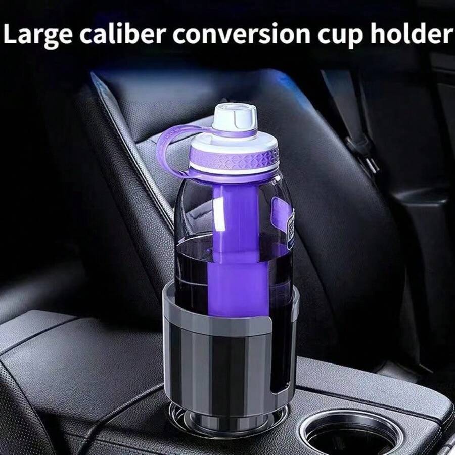 Upgraded Car Cup Holder for Large Drink, Cup Converter and Beverage Rack for Vehicle - Black - View 1