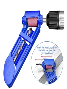 Afiadora De Brocas Azul Portátil Elétrica, Ferramenta Elétrica Doméstica Para Afiar Brocas, Brocas De Ferro Comuns Torcidas Com Cabo Reto, Máquina De Moer