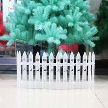 1 Miếng Váy cây thông Noel Trắng Nhựa Rào chắn Với Con hươu Thiết kế rỗng Cửa sổ Đồ trang trí , Kích thước 10*30cm - trắng - Xem 4