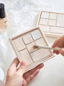 Conjunto De Sombras Para Ojos De Paleta Individual # Aleatoria Con Colores Suaves De Macaroons Y Notas Adhesivas En Un Paquete Con Forma De Paleta - Multicolor - Ver 4