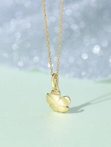 1條簡約時尚s925銀雛菊花頸鍊,配金色鎖骨鍊送女性畢業禮品首飾精品禮品 - 金色 - 查看 6