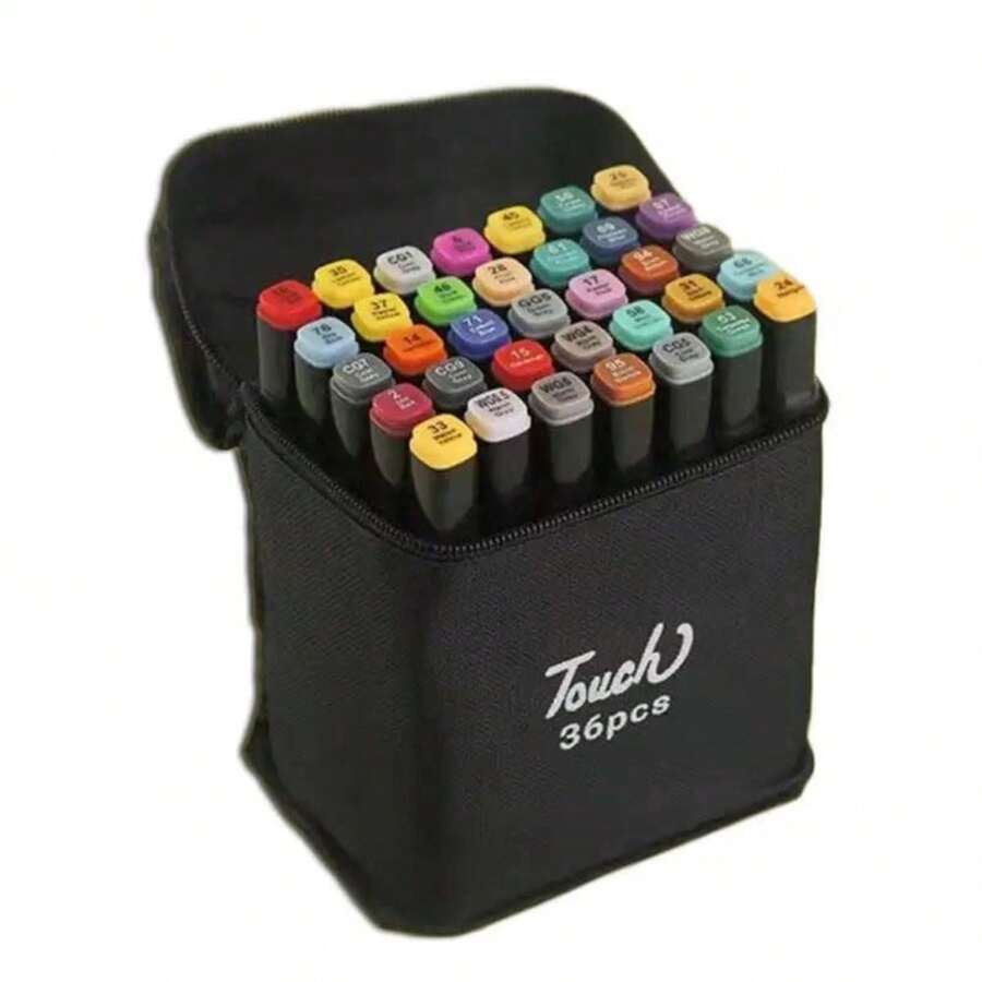 36色雙頭筆套裝(附底座),水彩筆記號筆