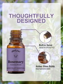 1pc Plant Aromatherapy Essential Oil Rosemary - Purple - View 5