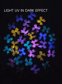 50 Stück Meerjungfrau Schönheit Nail Art Dekoration gemischte Harz Schleifen & leuchtende Schleifen Kragen Pins Kleine Accessoires Internet Prominente Heißer Stil Diy Nail Charms Nail Gems Nail Zubehör Nägel