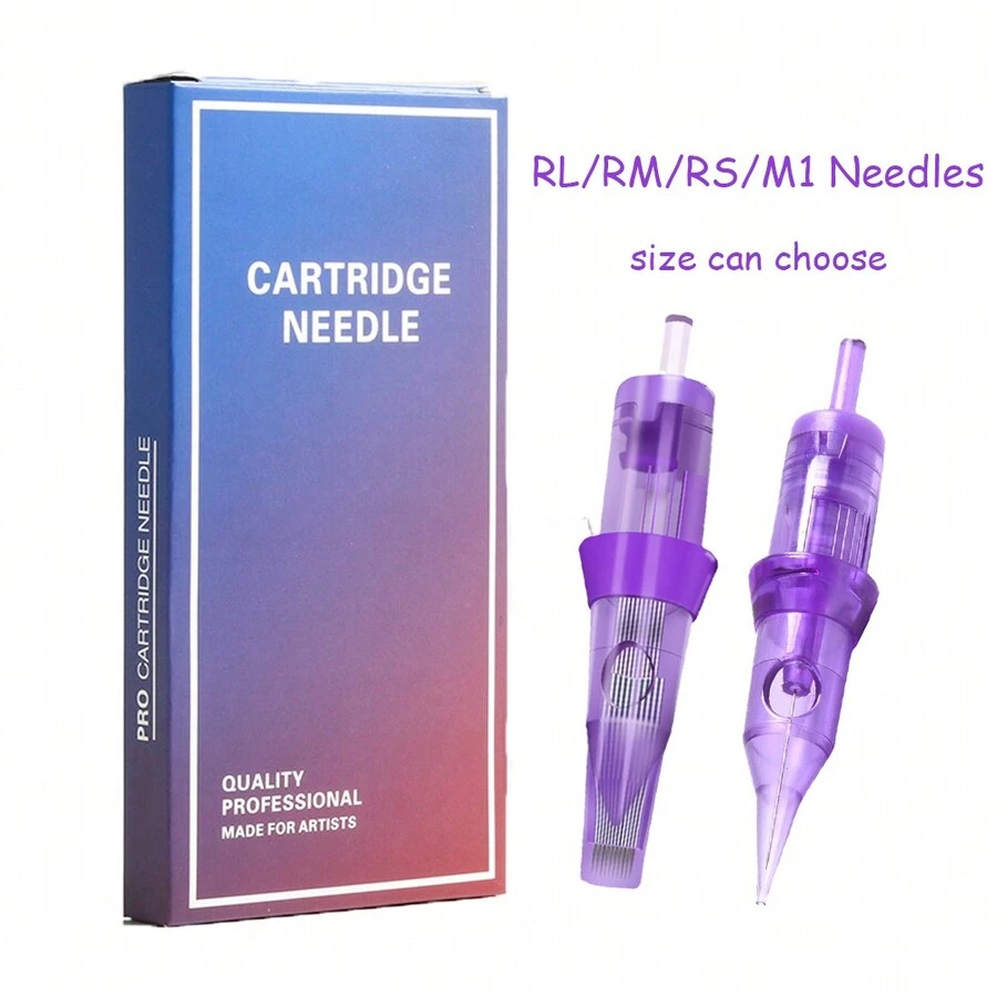 10pcs/box 1013RM Size Purple Professional Disposable Tattoo Cartridges Needle Permanent Eyebrow Lip Makeup Needles For Tattoo Machine Pen - Purple - View 1
